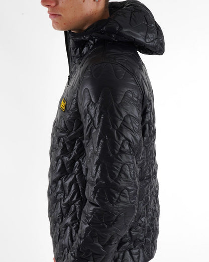 Barbour International Wave Hooded Quilted Jacket Black