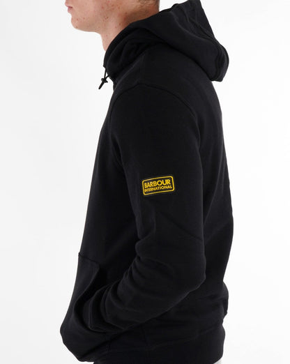 Barbour International Badge Hoodie Black