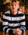 Lacoste Striped Knit Jumper Navy/White