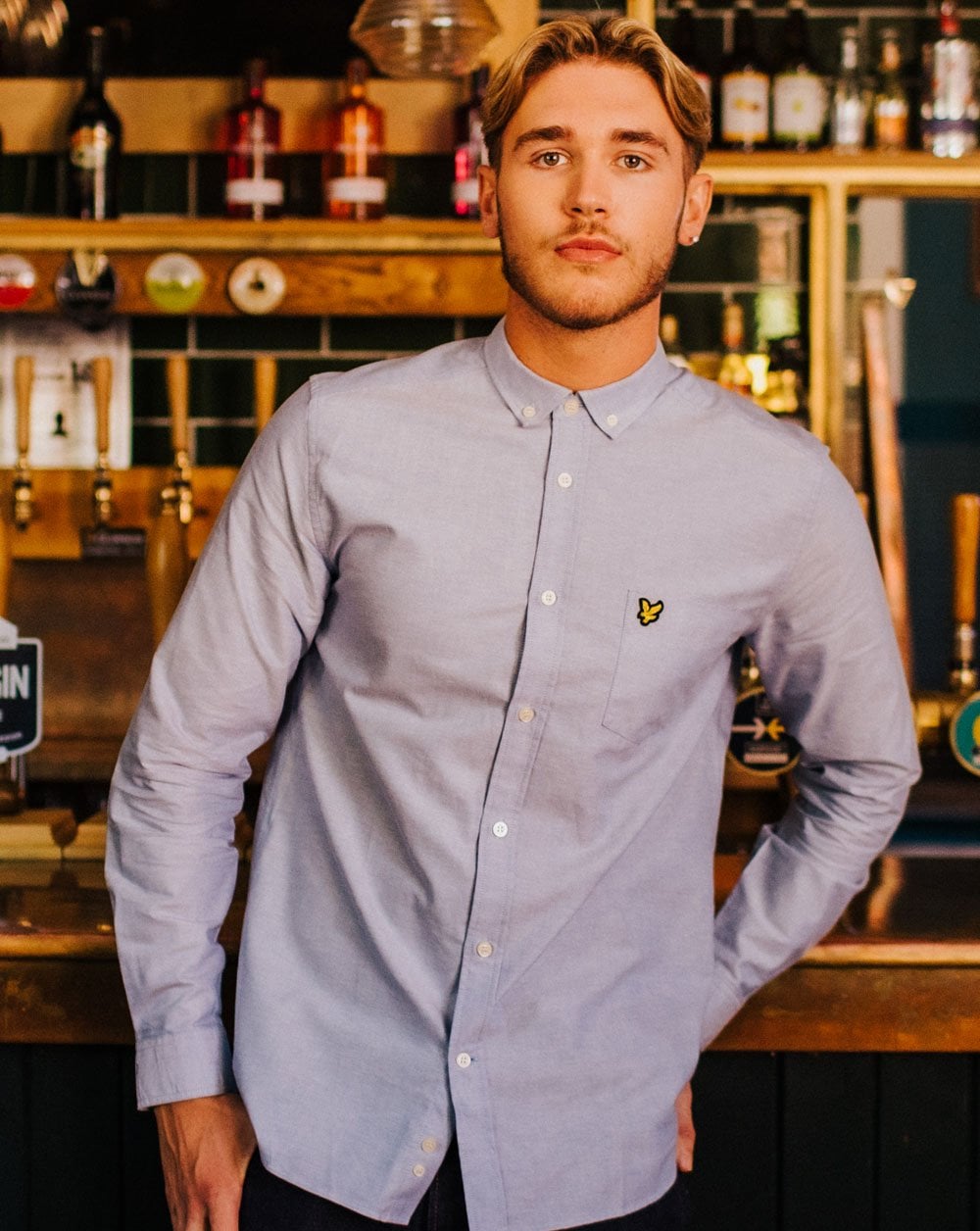 Lyle And Scott Long Sleeve Shirt Sky Blue