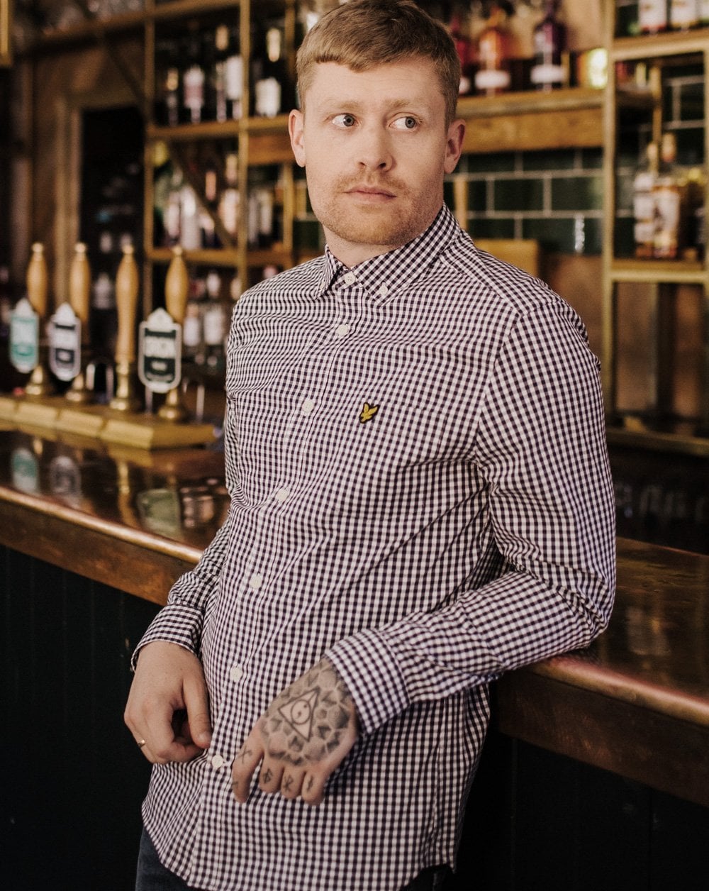 Lyle And Scott Gingham Shirt Navy