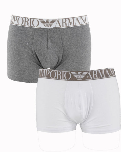 Emporio Armani Twin Pack Boxers Grey/White