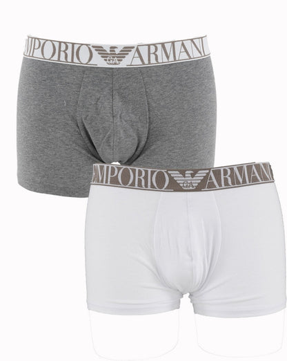 Emporio Armani Twin Pack Boxers Grey/White