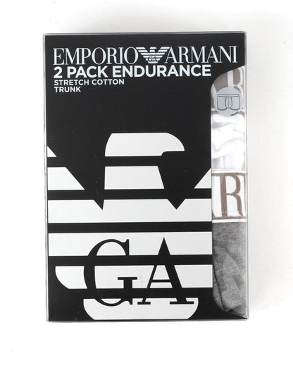 Emporio Armani Twin Pack Boxers Grey/White