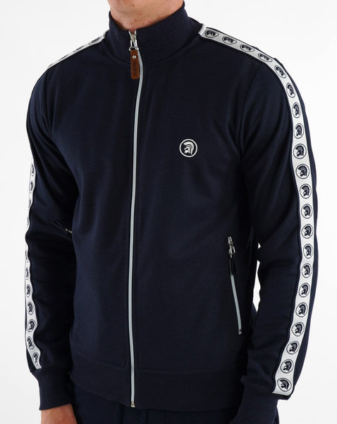 Trojan Taped Track Top Navy