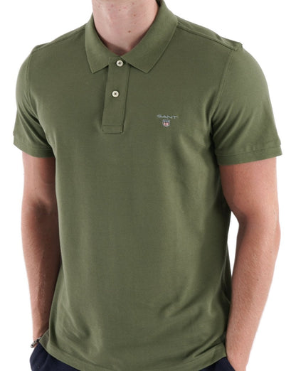 Gant Pique Rugger Polo Green
