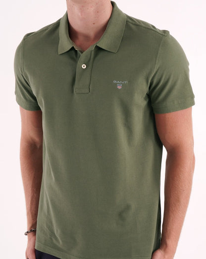 Gant Pique Rugger Polo Green