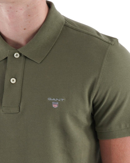 Gant Pique Rugger Polo Green