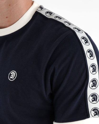 Trojan Taped Sleeve T-shirt Navy