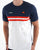 Ellesse Duo Stripe T Shirt Navy/White/Red