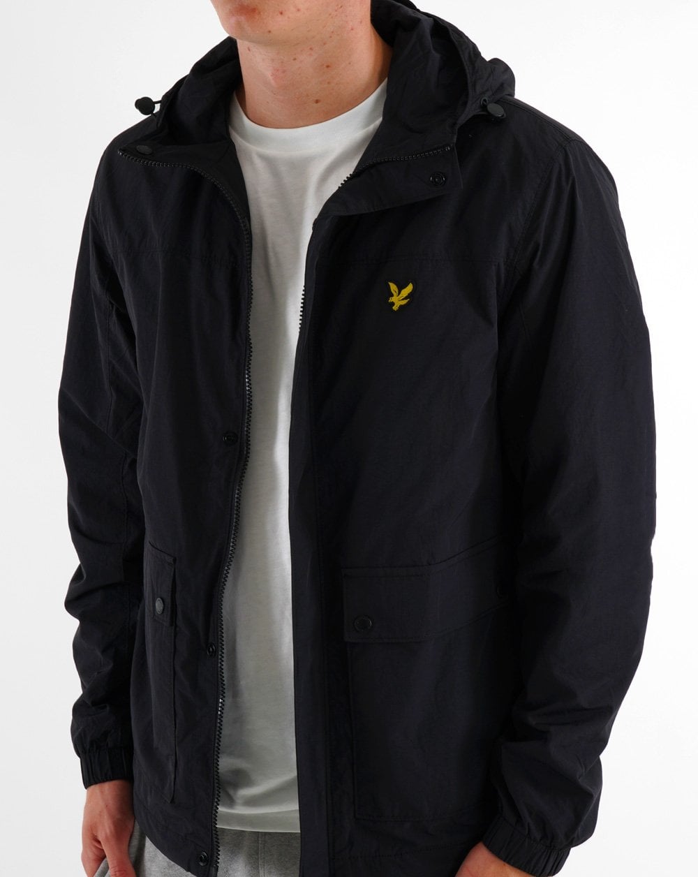 Lyle And Scott Hooded Pocket Jacket Jet Black