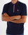 Fila Vintage Zip Knit Polo Navy