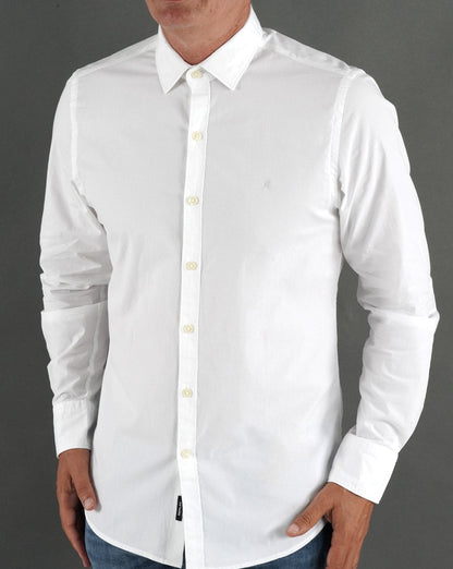 Replay Poplin Cotton Shirt White