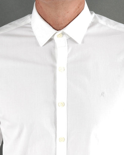 Replay Poplin Cotton Shirt White