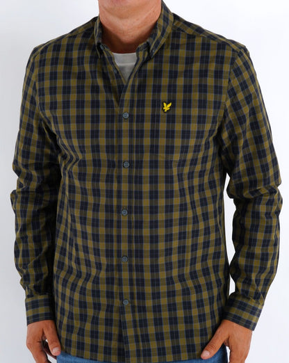 Lyle & Scott Check Shirt Black/Green