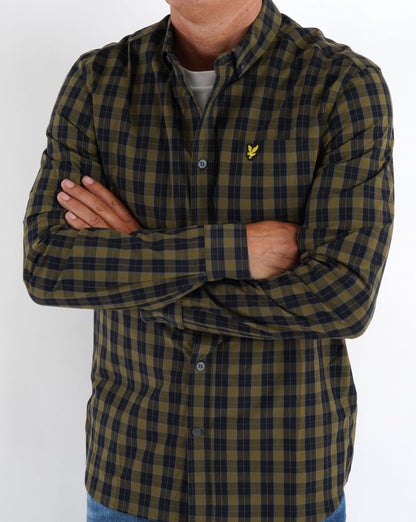 Lyle & Scott Check Shirt Black/Green