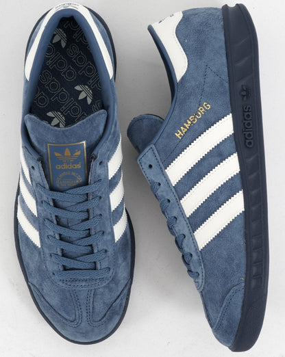 Adidas Hamburg Trainers Steel Blue/Off White
