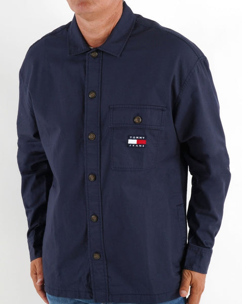 Tommy Jeans Cotton Overshirt Navy