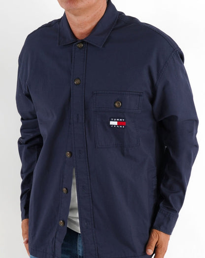 Tommy Jeans Cotton Overshirt Navy