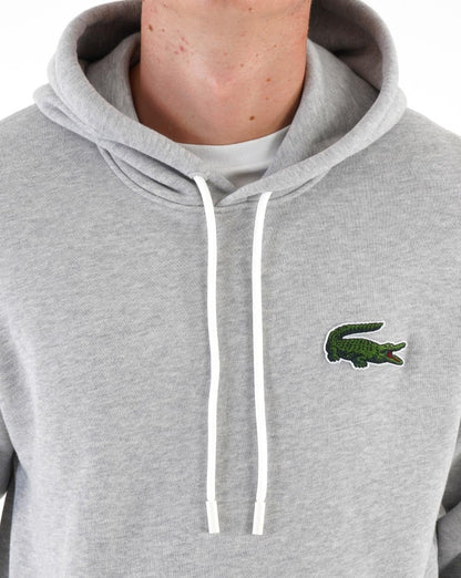 Lacoste Big Croc Pullover Hoodie Silver Chine
