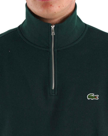 Lacoste Half Zip Cotton Sweatshirt Green