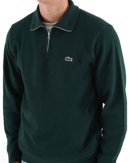 Lacoste Half Zip Cotton Sweatshirt Green