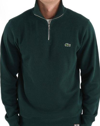 Lacoste Half Zip Cotton Sweatshirt Green