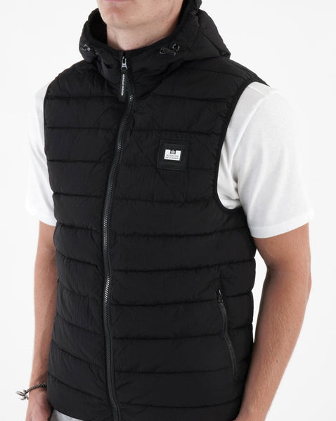 Weekend Offender Toronto Hooded Gilet Black