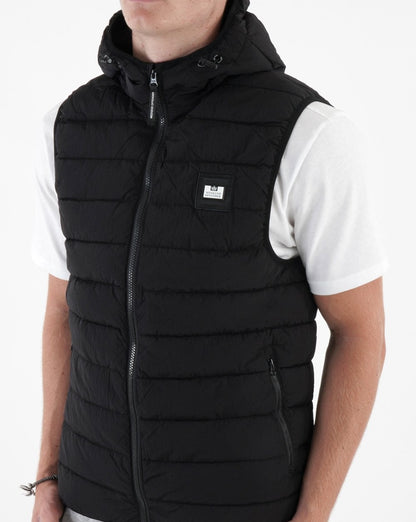 Weekend Offender Toronto Hooded Gilet Black