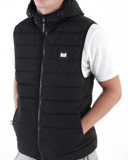 Weekend Offender Toronto Hooded Gilet Black