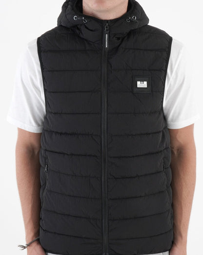 Weekend Offender Toronto Hooded Gilet Black