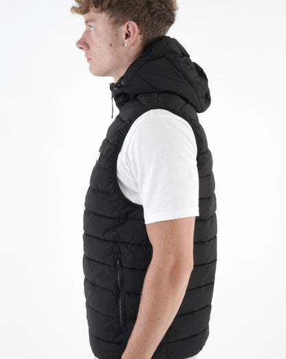Weekend Offender Toronto Hooded Gilet Black