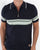 Trojan Border Stripe Polo Navy