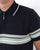 Trojan Border Stripe Polo Navy