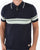 Trojan Border Stripe Polo Navy