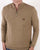 Trojan Textured Zip Funnel Neck Knit Camel
