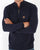Trojan Textured Zip Funnel Neck Knit Navy