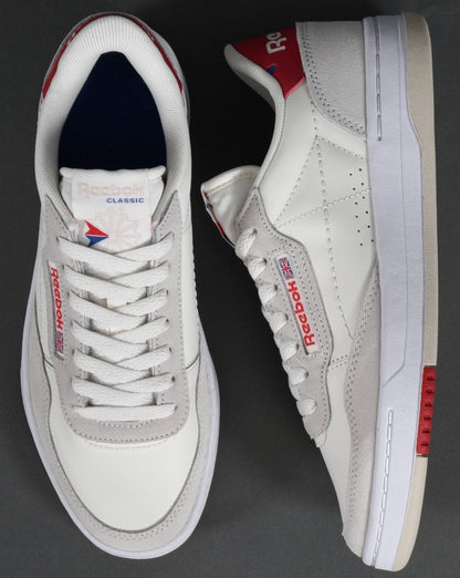 Reebok Court Peak Trainers Off White/Red