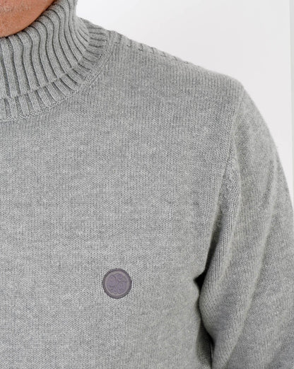 Pretty Green Roll Neck Knitted Jumper Grey