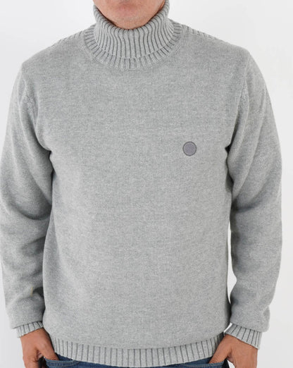 Pretty Green Roll Neck Knitted Jumper Grey