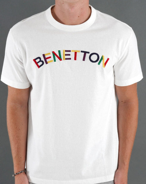 Benetton Chest Logo T-shirt White