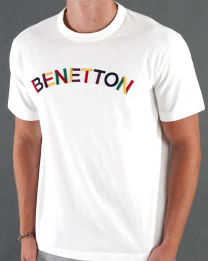 Benetton Chest Logo T-shirt White