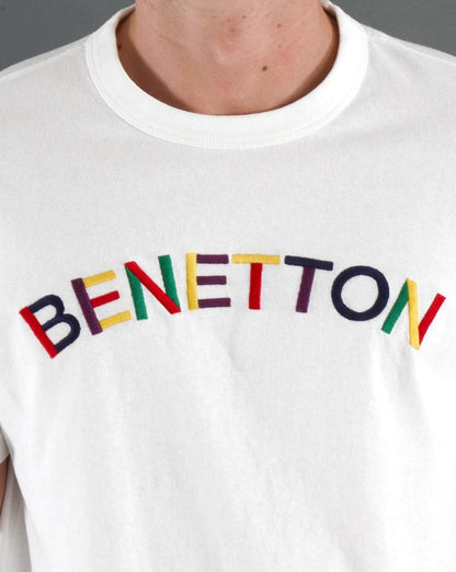 Benetton Chest Logo T-shirt White