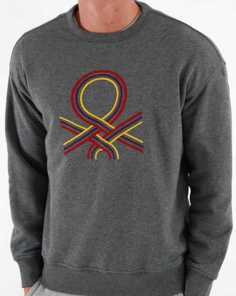 Benetton Logo Sweatshirt Dark Grey
