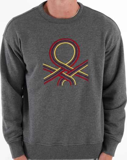 Benetton Logo Sweatshirt Dark Grey