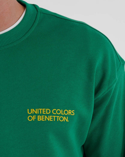 Benetton Logo Sweatshirt Green