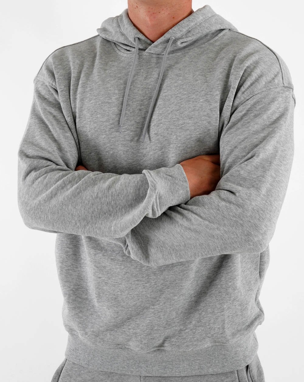 Benetton Cotton Hoodie Grey Marl