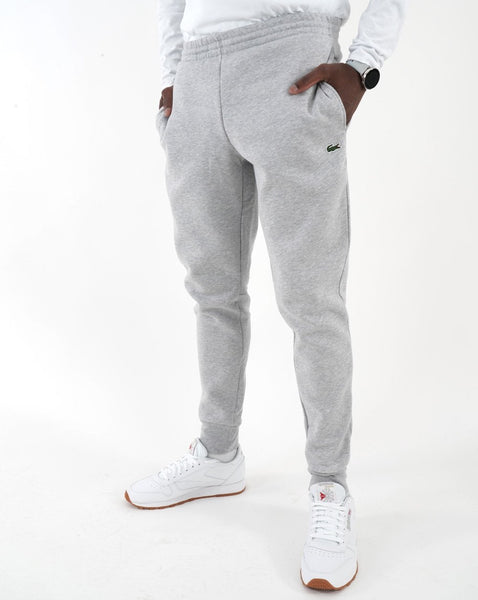 Lacoste Slim Cuffed Fleece Track Pant Silver Chine