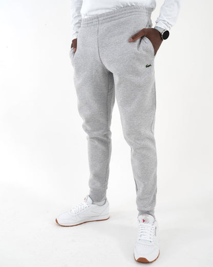 Lacoste Slim Cuffed Fleece Track Pant Silver Chine