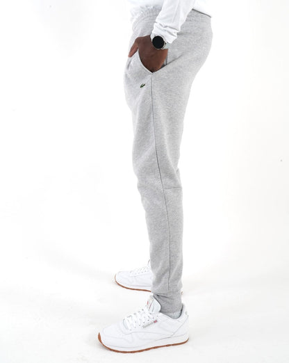 Lacoste Slim Cuffed Fleece Track Pant Silver Chine